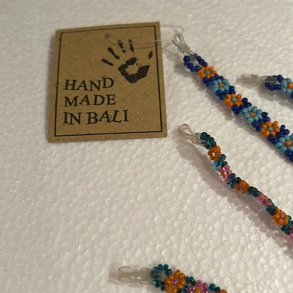 2 never used one with tags eyeglass chains. Beautiful beading from Bali - Picture 2 of 6